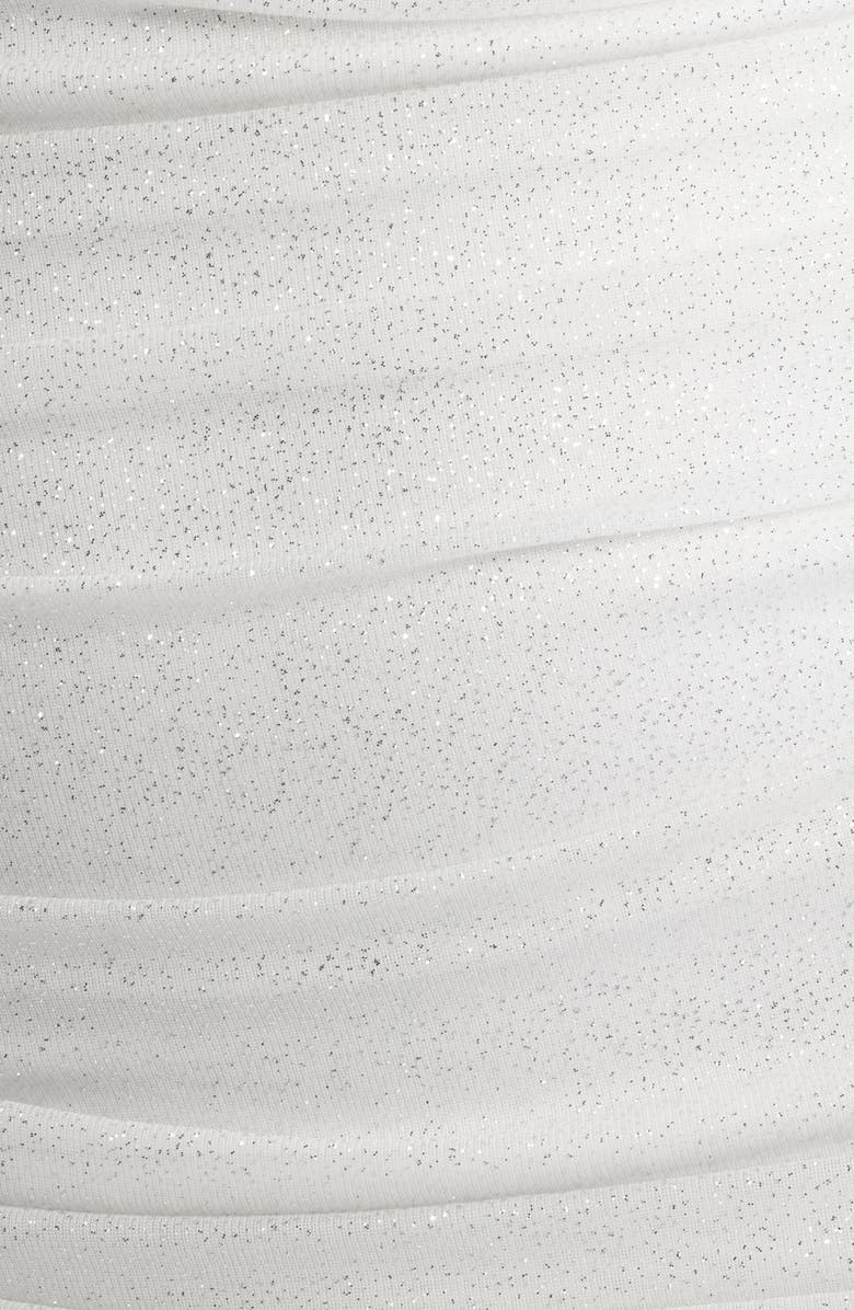 Jump Apparel Ruched Glitter Tank Minidress, Alternate, color, White