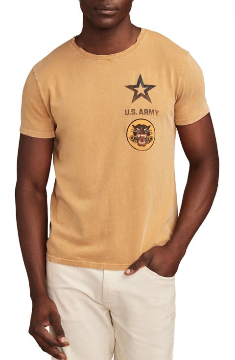 Army Tank Destroyer Units Distressed Cotton Graphic T-Shirt