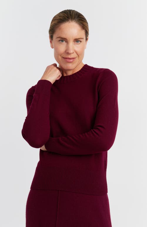 Chinti & Parker Wool & Cashmere Cropped Sporty Sweater In Burgundy