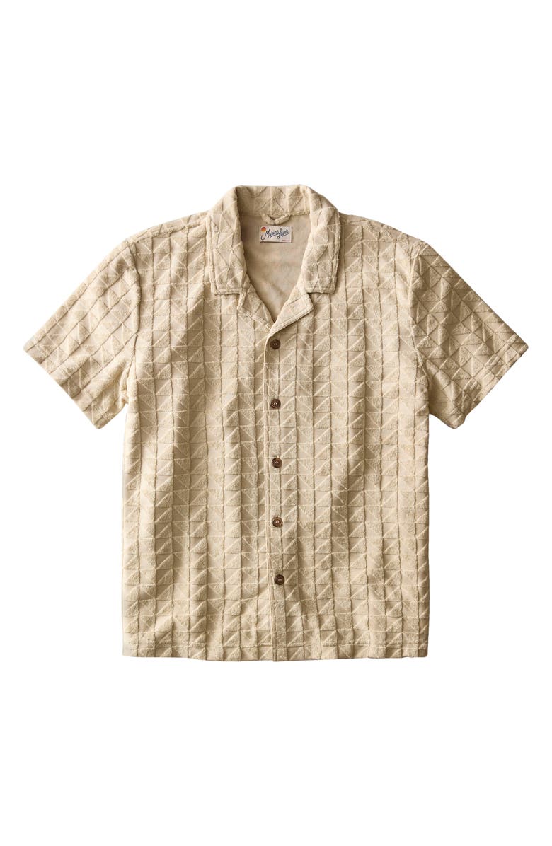 Marine Layer Leo Terry Button-Up Camp Shirt, Alternate, color, Natural Geo