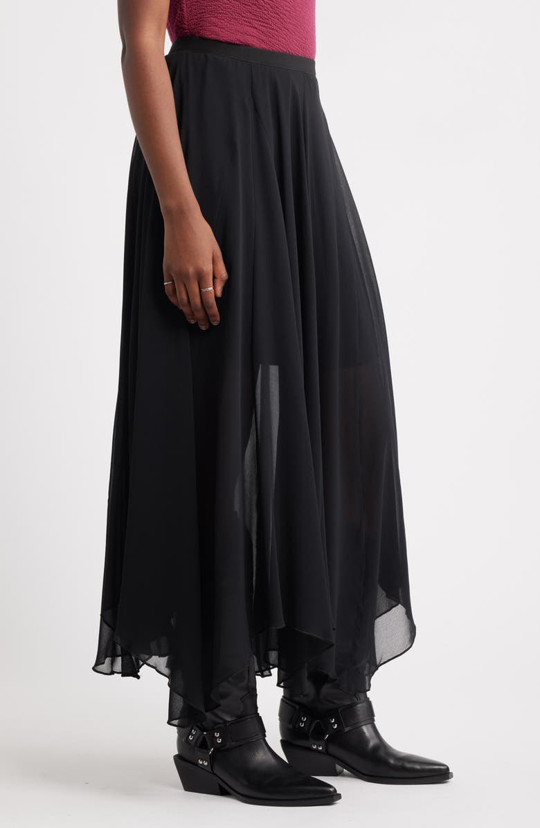 Treasure & Bond Handkerchief Maxi Skirt, Alternate, color, Black