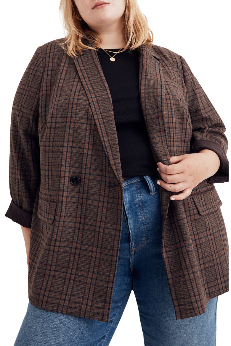 Caldwell Double-Breasted Blazer, Main, color, NILE TARTAN PLAID