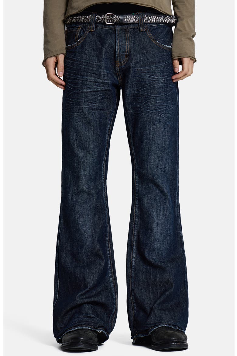 Coated Jude Flare Leg Jeans, Main, color, DENIM