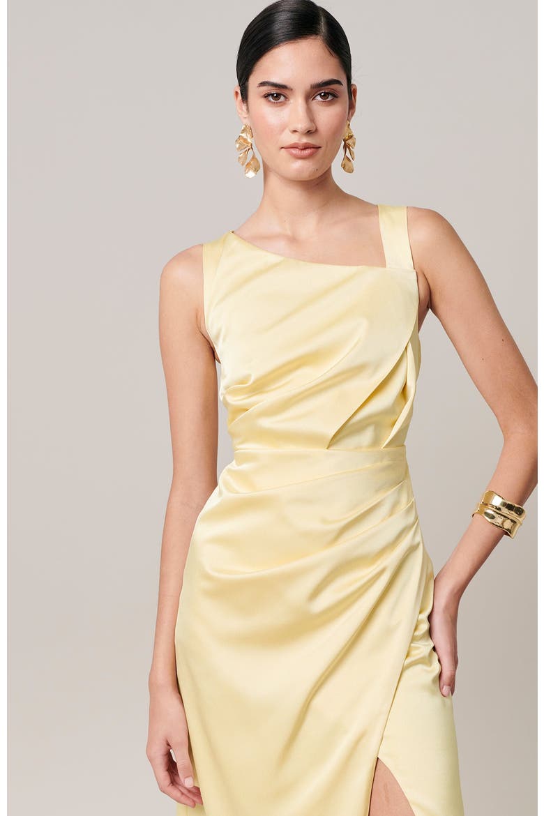 Carey Midi Dress, Alternate, color, Butter