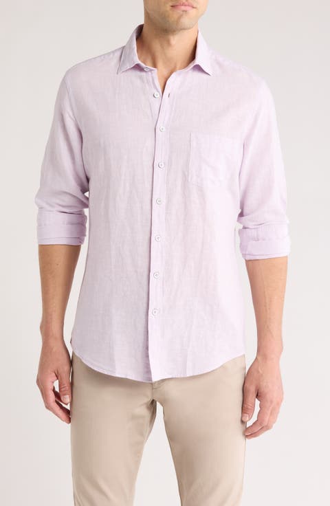 Penrose Linen Blend Button-Up Shirt