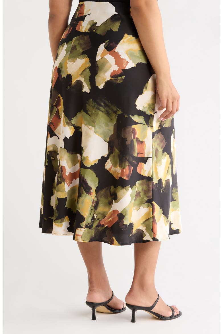 Print Flare Maxi Skirt, Alternate, color, BAY LEAF MULTI