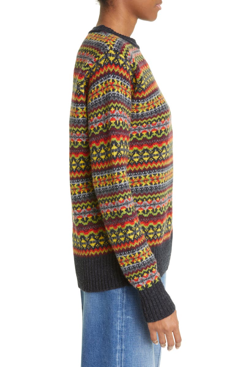 Molly Goddard Women's Oversize Fair Isle Lambswool Sweater, Alternate, color, 