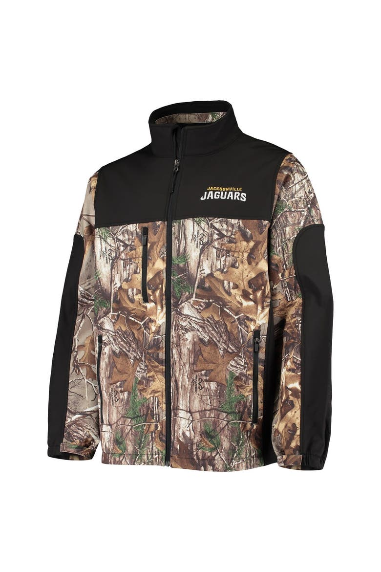 Men's Dunbrooke Realtree Camo/Black Jacksonville Jaguars Circle Hunter Softshell Full-Zip Jacket, Alternate, color, Realtree Camo