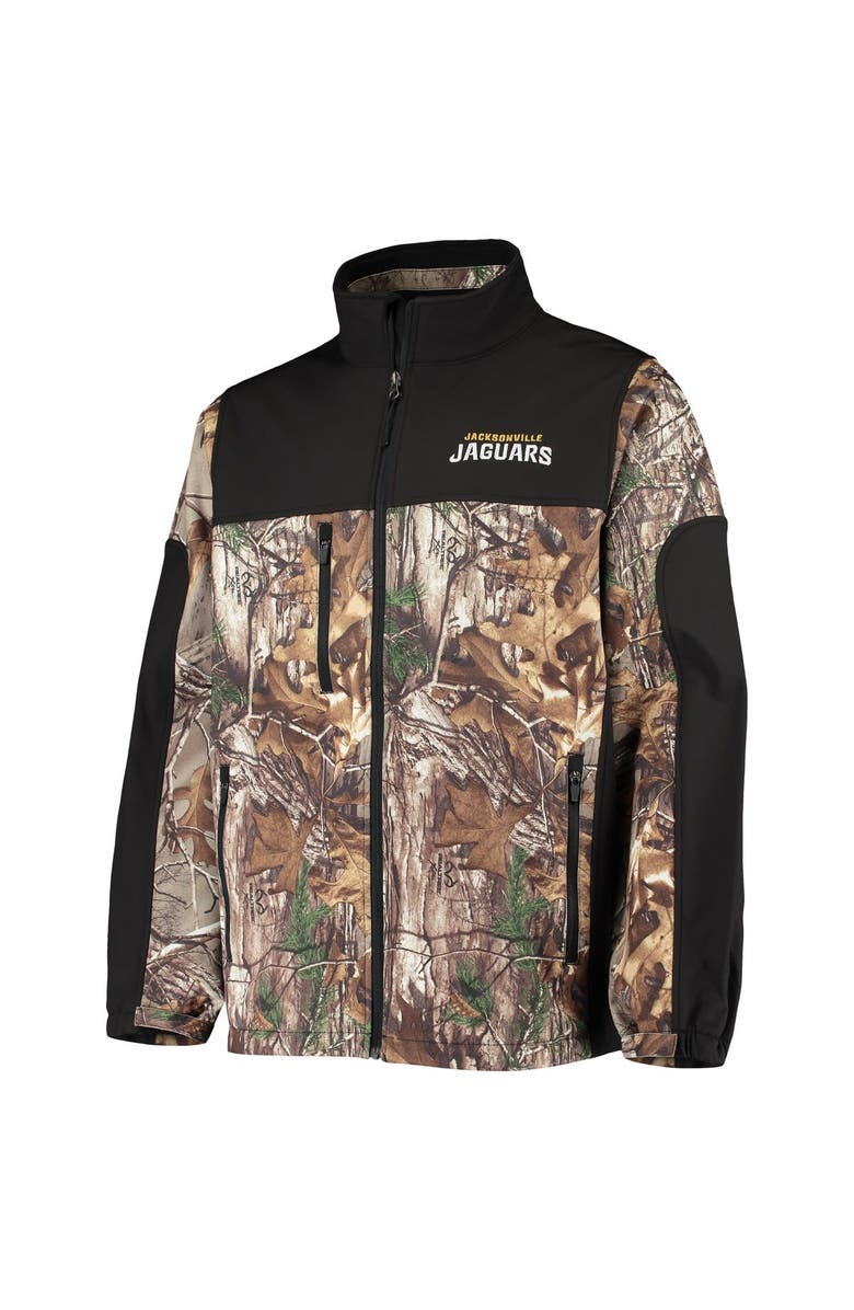 DUNBROOKE Men's Dunbrooke Realtree Camo/Black Jacksonville Jaguars Circle Hunter Softshell Full-Zip Jacket, Alternate, color, Realtree Camo