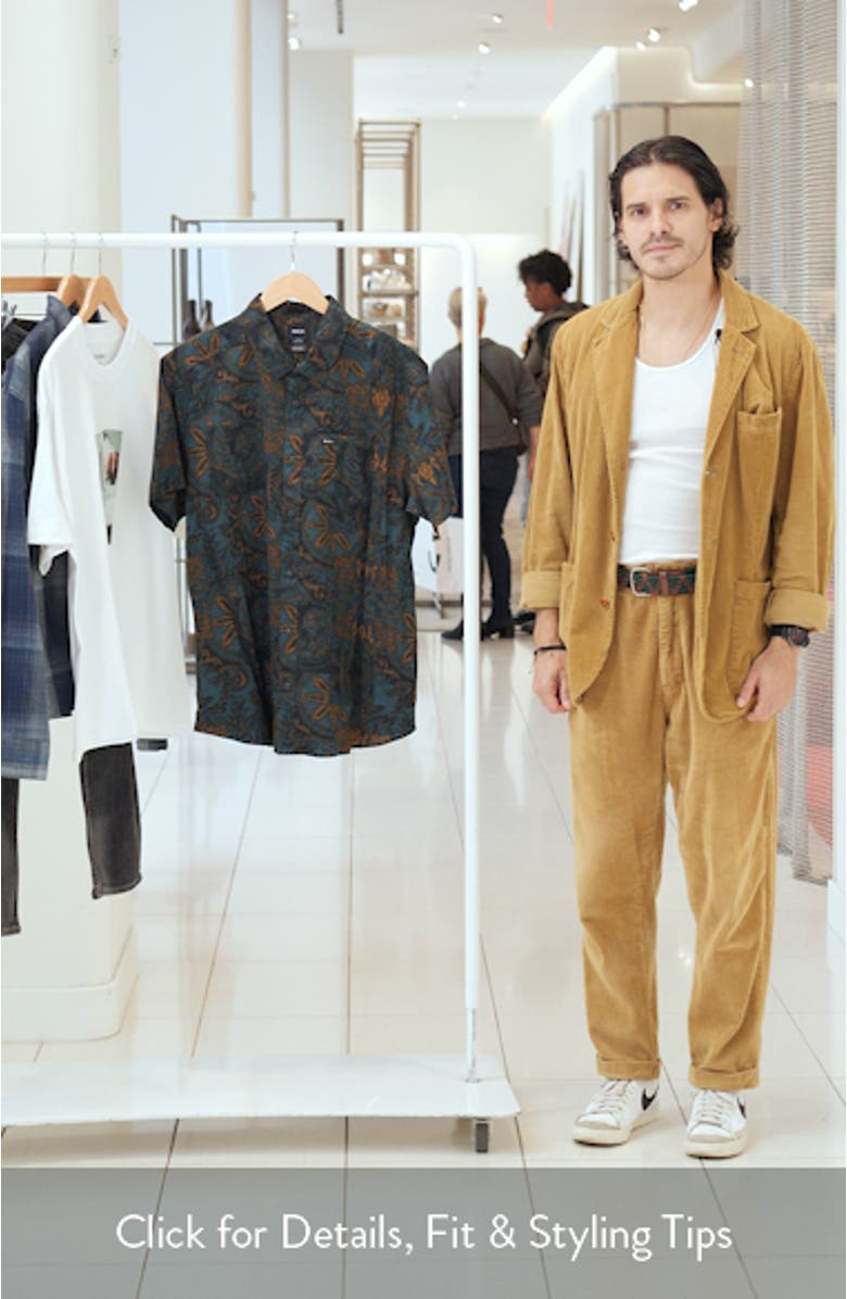 Sunup Short Sleeve Cotton Blend Button-Up Shirt, sales video thumbnail