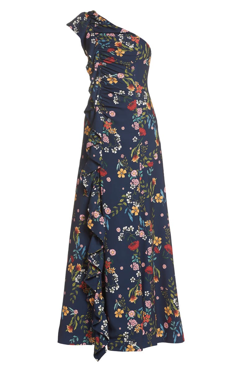 C/MEO Collective No Matter Floral One-Shoulder Gown, Alternate, color, 