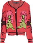 Chopova Lowena My Name is Tiny Jacquard Hooded Zip Cardigan