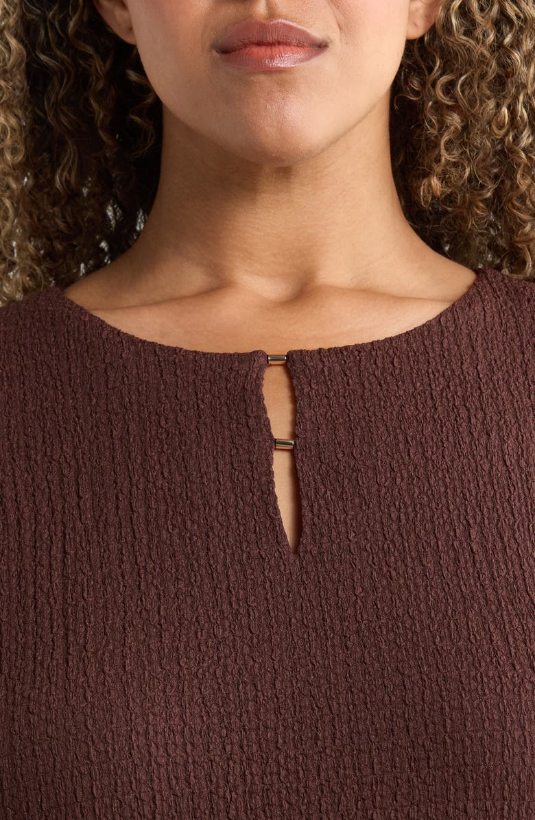 Jones New York Extended Shoulder Knit Top, Alternate, color, Fudge