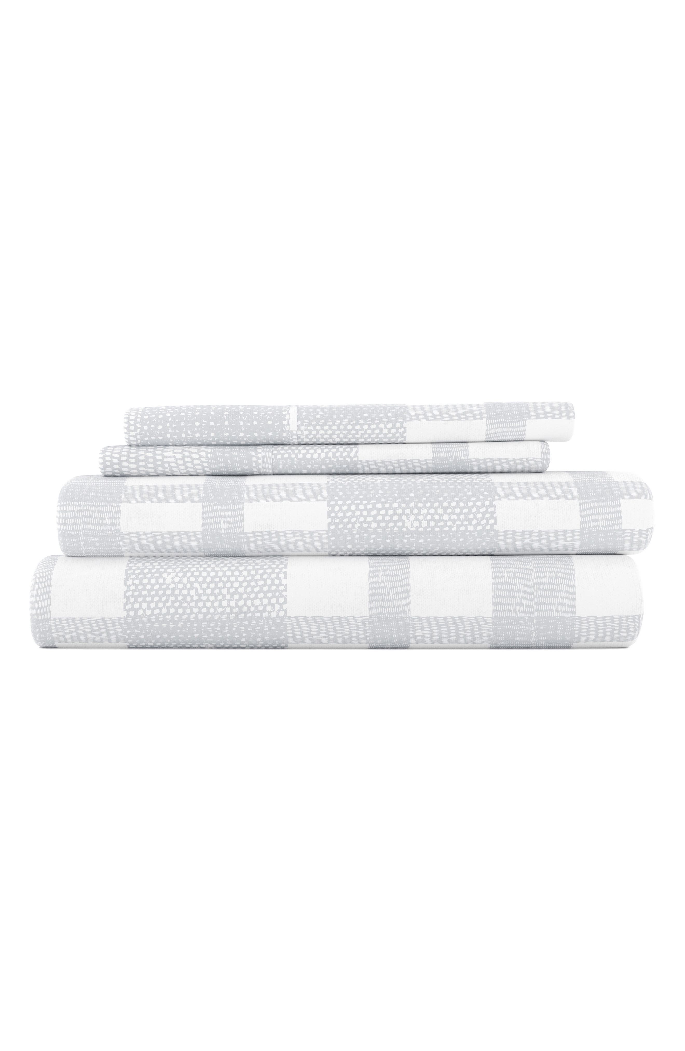 HOMESPUN Premium Woven 4-Piece Flannel Bed Sheet Set