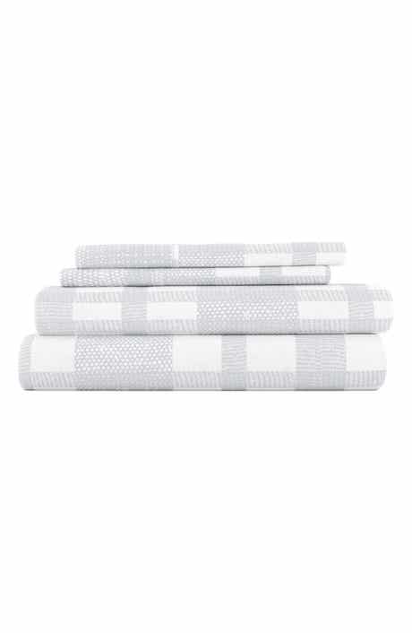 HOMESPUN Premium Woven 4-Piece Flannel Bed Sheet Set