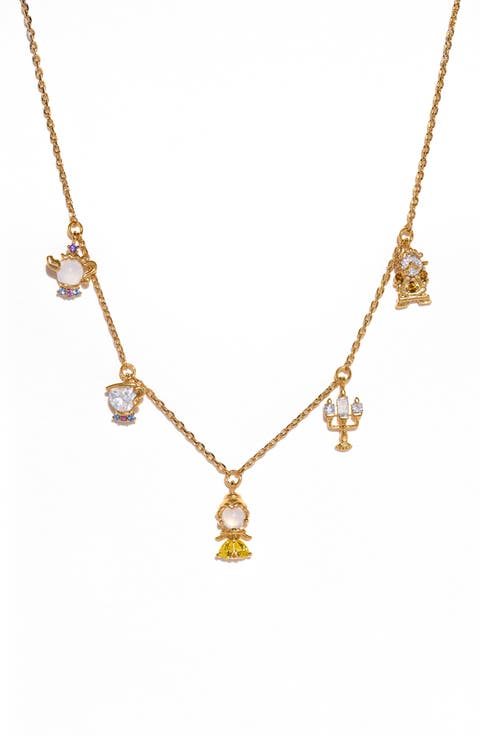 x Disney Beauty and the Beast Charm Necklace