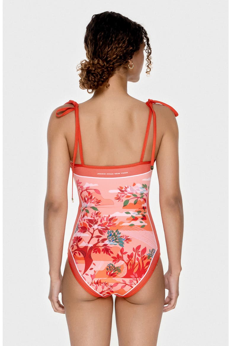 Crossing Red Reversible One-Piece Swimsuit, Alternate, color, Red