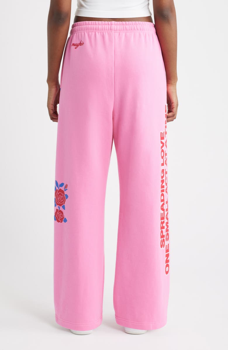 THE MAYFAIR GROUP Be Kind Wide Leg Sweatpants, Alternate, color, Pink