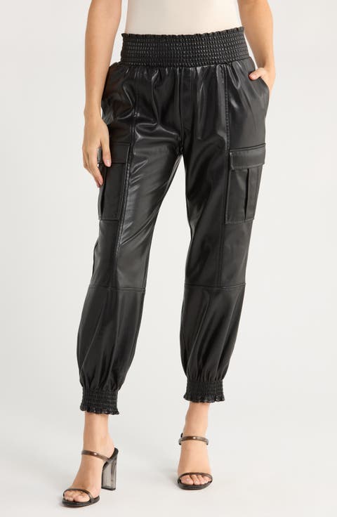 Jenning Lite Faux Leather Cargo Pants