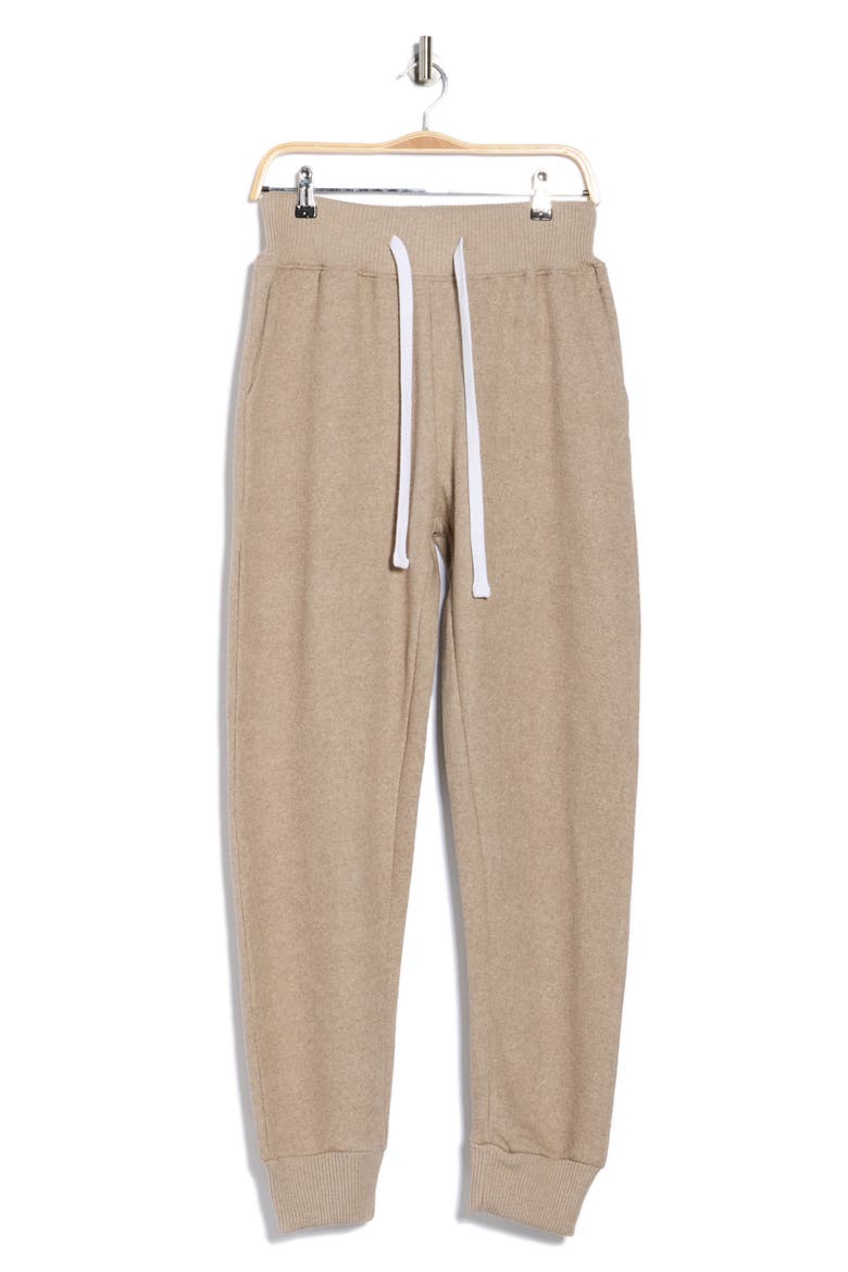 Nantucket Fleece Joggers, Alternate, color, HEATHER OATMEAL