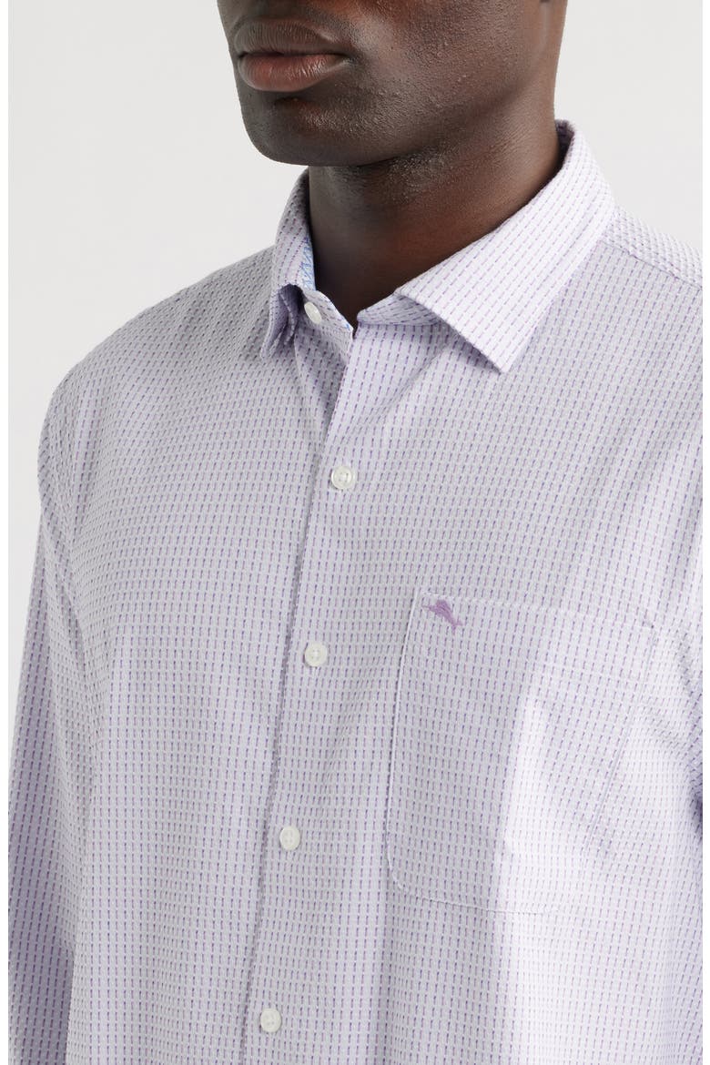 Sarasota Stretch Ventura Bay Textured IslandZone® Button-Up Shirt, Alternate, color, CLASSIC LAVENDER