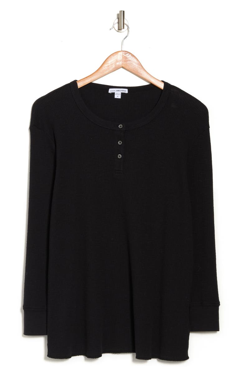 James Perse 3/4 Sleeve Thermal Henley, Main, color,