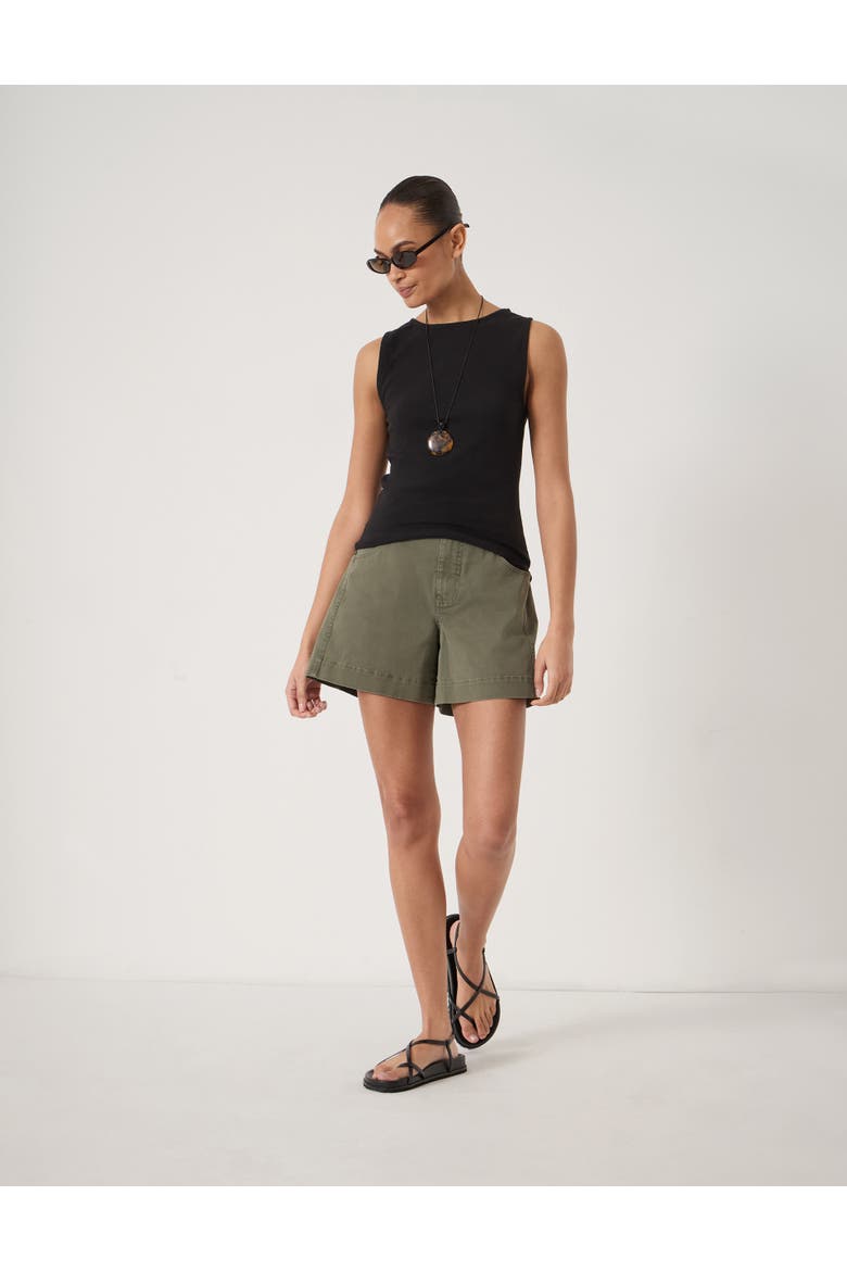 Bryce Mid Rise Wide Leg Shorts, Alternate, color, Sage Green