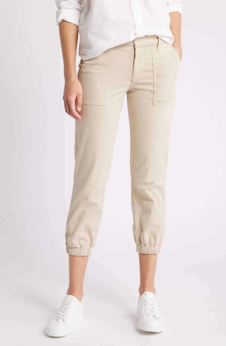 Frank & Eileen Foxrock The Italian Stretch Cotton Utility Joggers, Main, color, Khaki