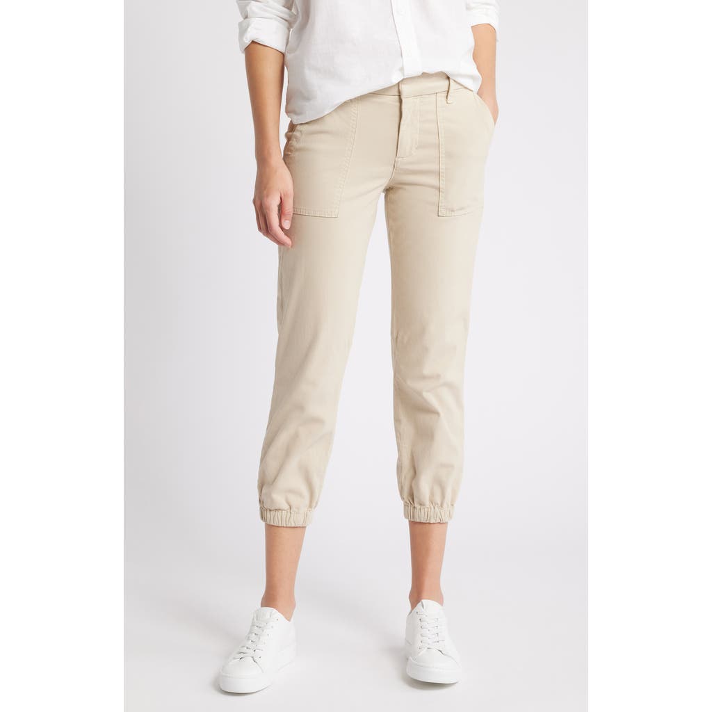 Shop Frank & Eileen Foxrock The Italian Stretch Cotton Utility Joggers In Khaki