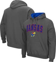 COLOSSEUM Men's Colosseum Charcoal Kansas Jayhawks Arch & Logo 3.0 Pullover Hoodie