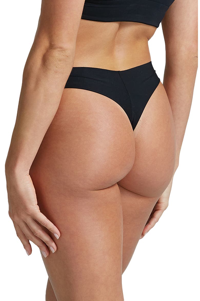 Butter Thong, Alternate, color, BLACK