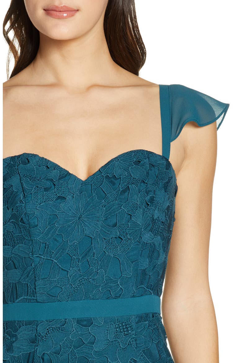 Lupita Lace Mermaid Dress, Alternate, color, TEAL