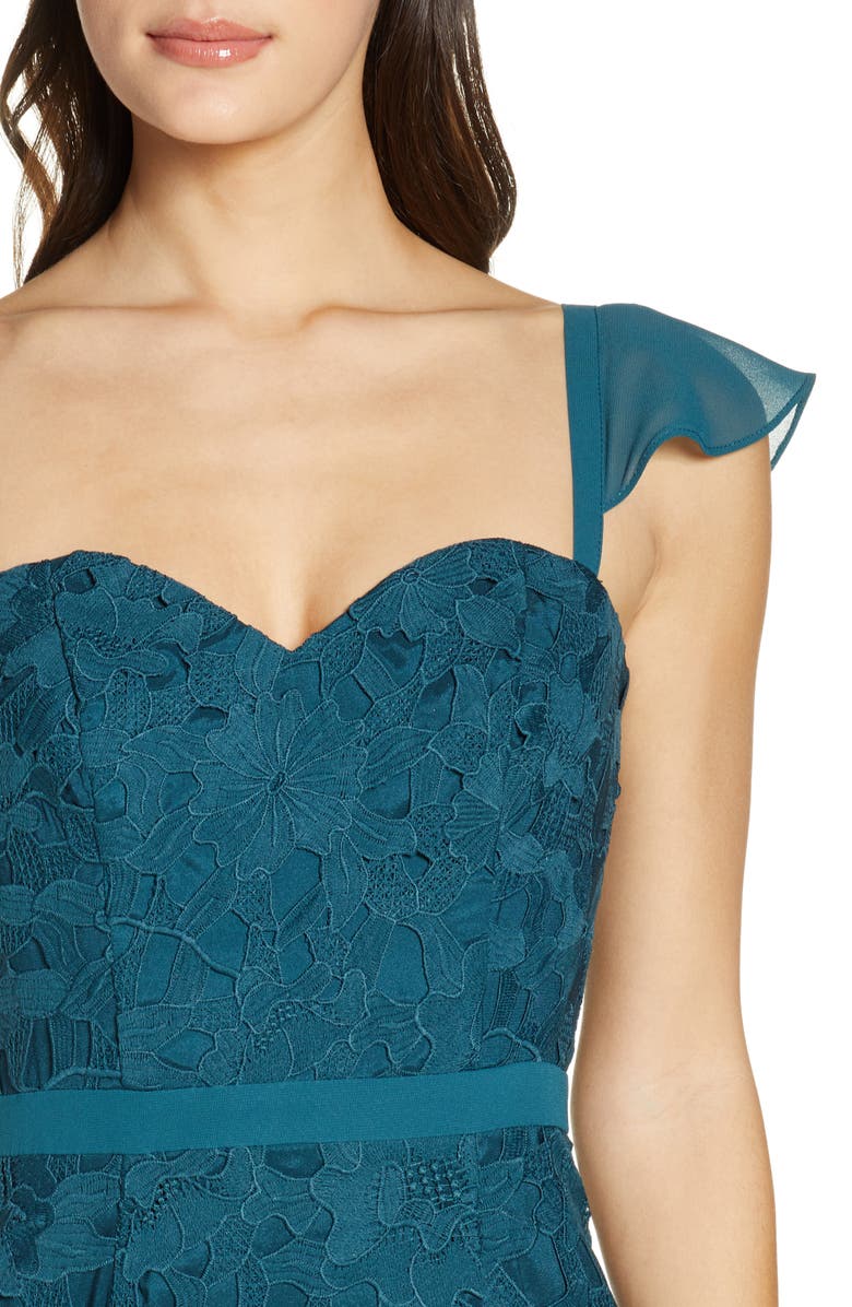 Chi Chi London Lupita Lace Mermaid Dress, Alternate, color, 