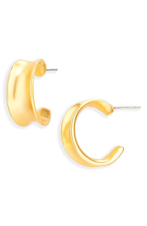 Soft Curve Hoop Earrings