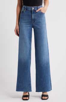 FRAME Le Slim Raw Hem Palazzo Jeans