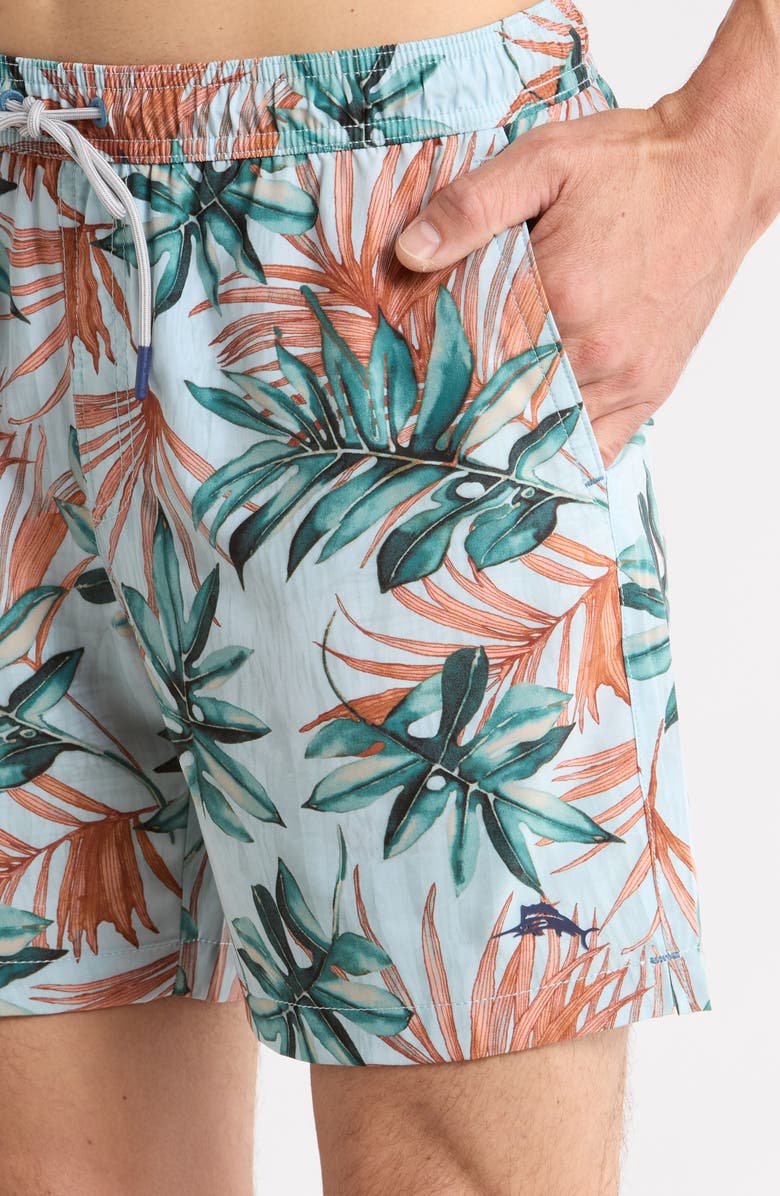 Tommy Bahama Naples Tidal Fronds 6-Inch UPF 30+ Swim Trunks, Alternate, color, Pale Opal