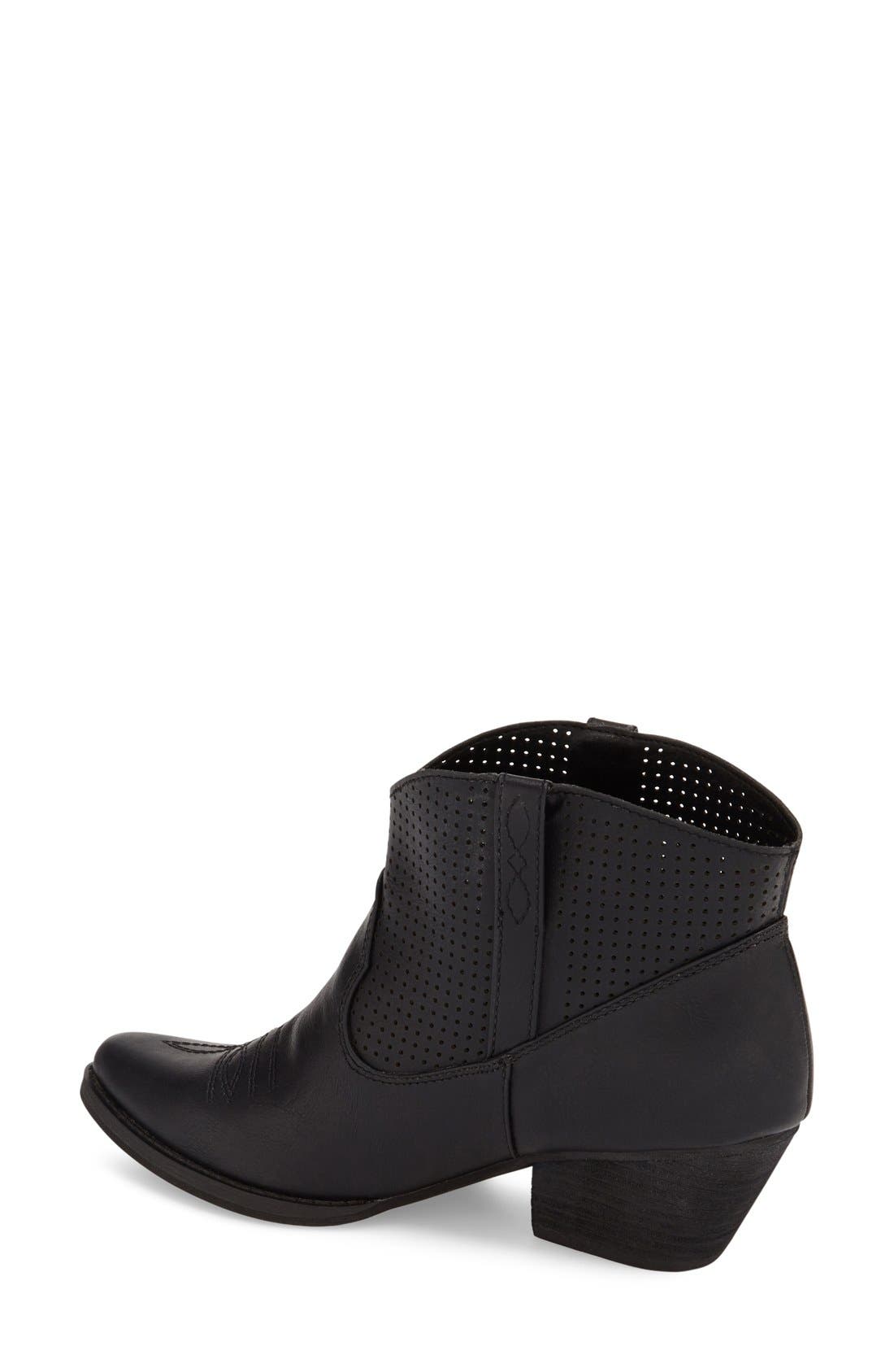Very Volatile 'Mishka' Perforated Western Bootie, Alternate, color, 