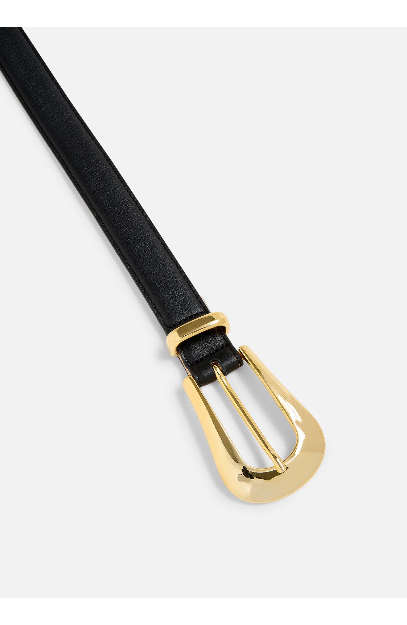 The Limited ? leather ? belt Gold scroll ornate hardware suede finish Women main image 3