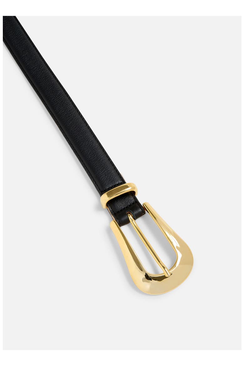 No. 17 Suede Belt, Alternate, color, BLACK/ GOLD