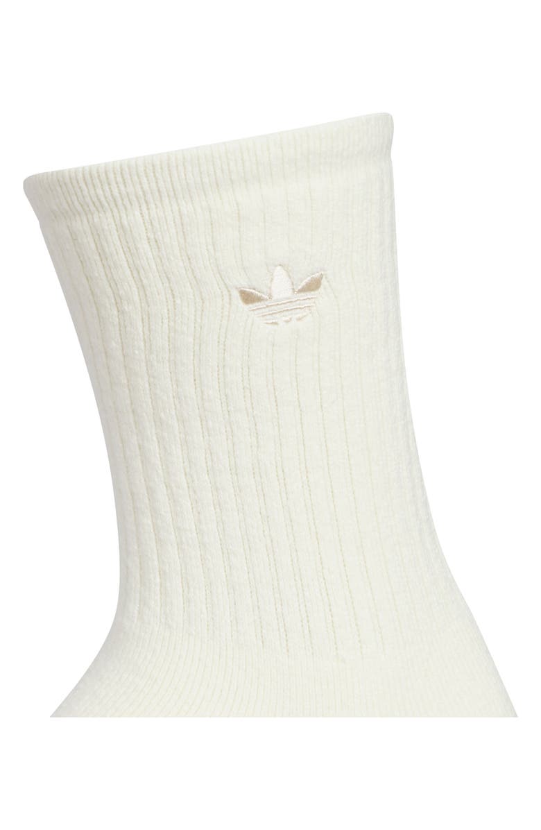 adidas Gender Inclusive Assorted 3-Pack Originals Comfort Crew Socks, Alternate, color, Cream White