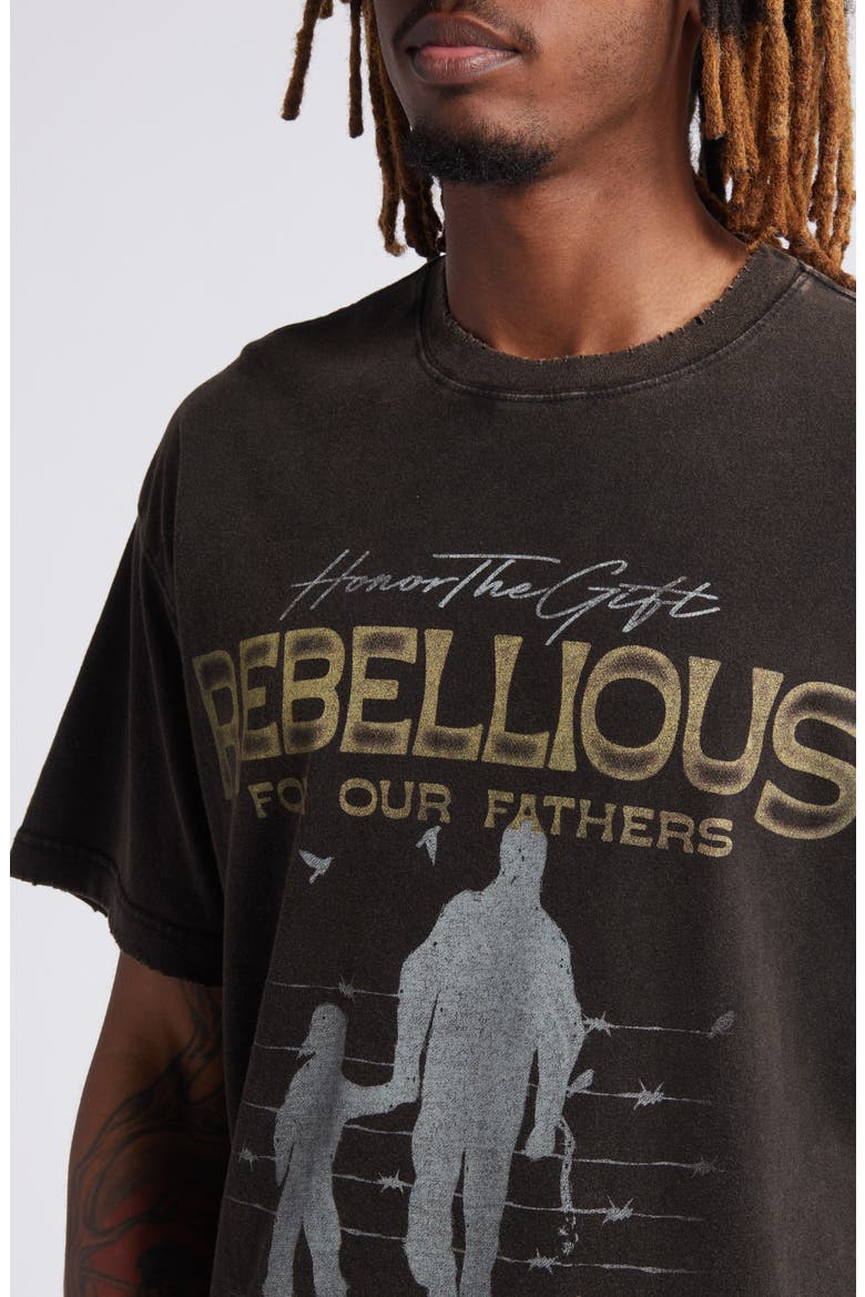 Rebellious for Our Fathers Graphic T-Shirt, Alternate, color, BLACK