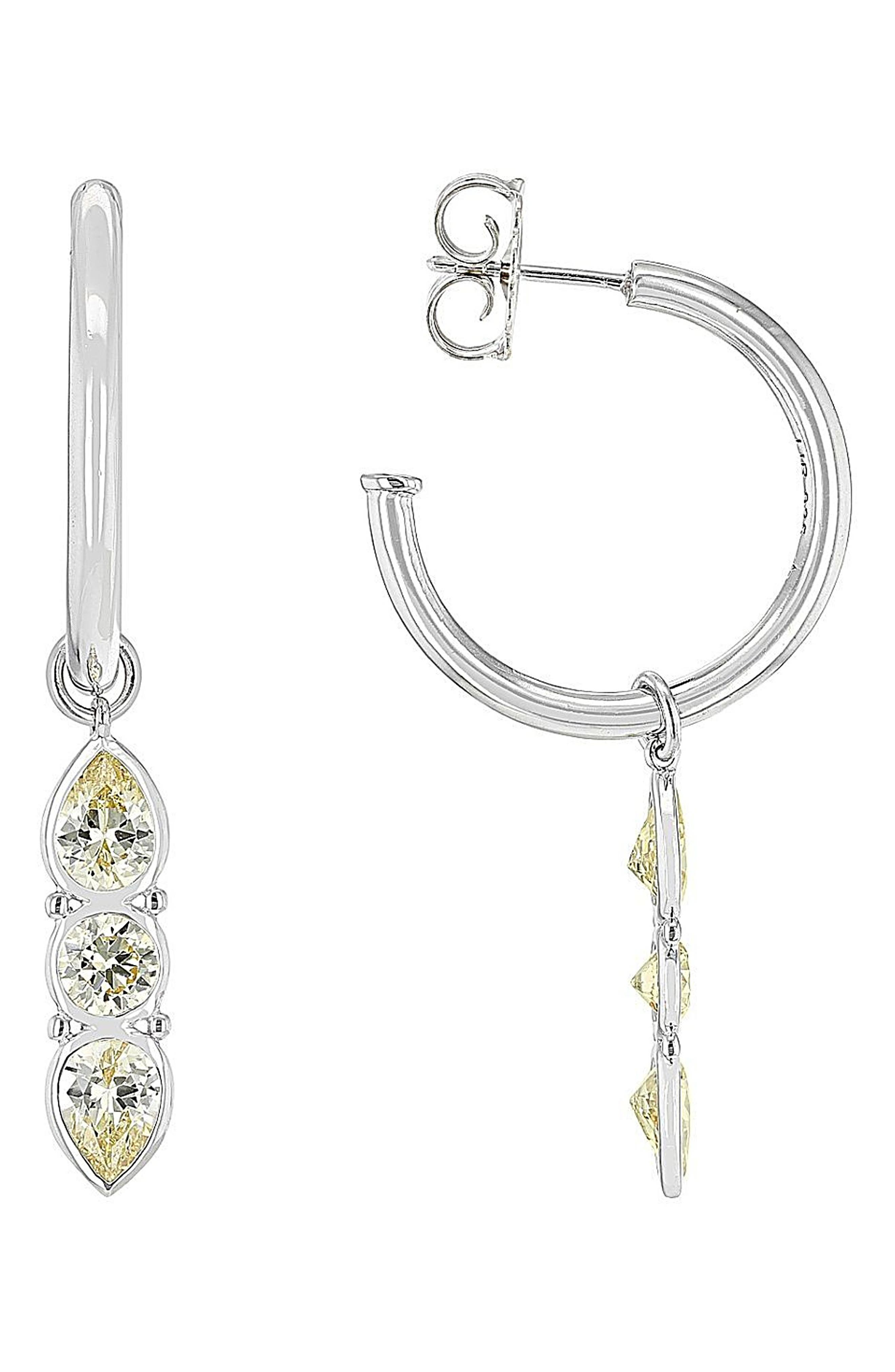 Judith Ripka CZ Dangle Hoop Drop Earrings (Women) | Nordstromrack