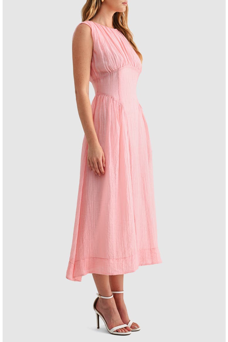 Crinkle Sleeveless Dress, Alternate, color, BLUSH