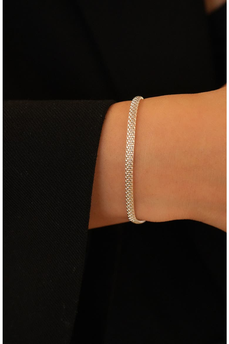 Argento Vivo Mesh Slider Bracelet, Alternate, color, SILVER