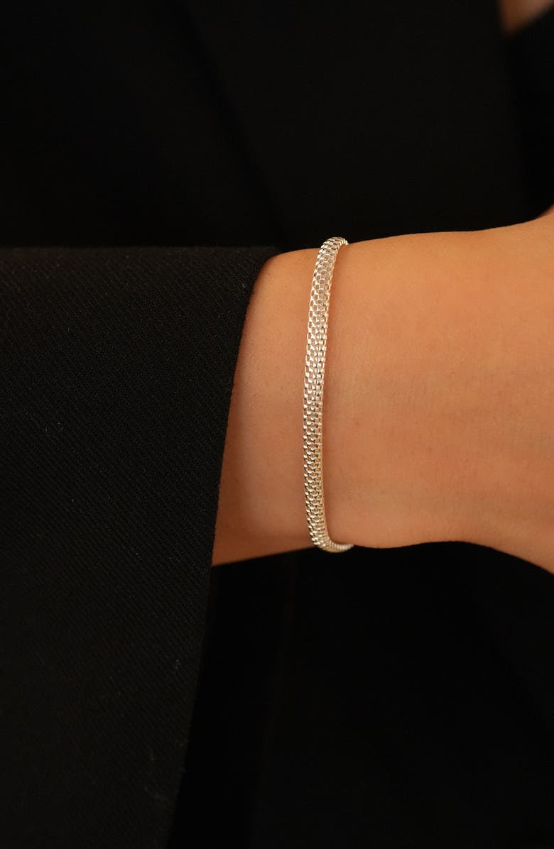 Argento Vivo Sterling Silver Argento Vivo Mesh Slider Bracelet, Alternate, color, Silver