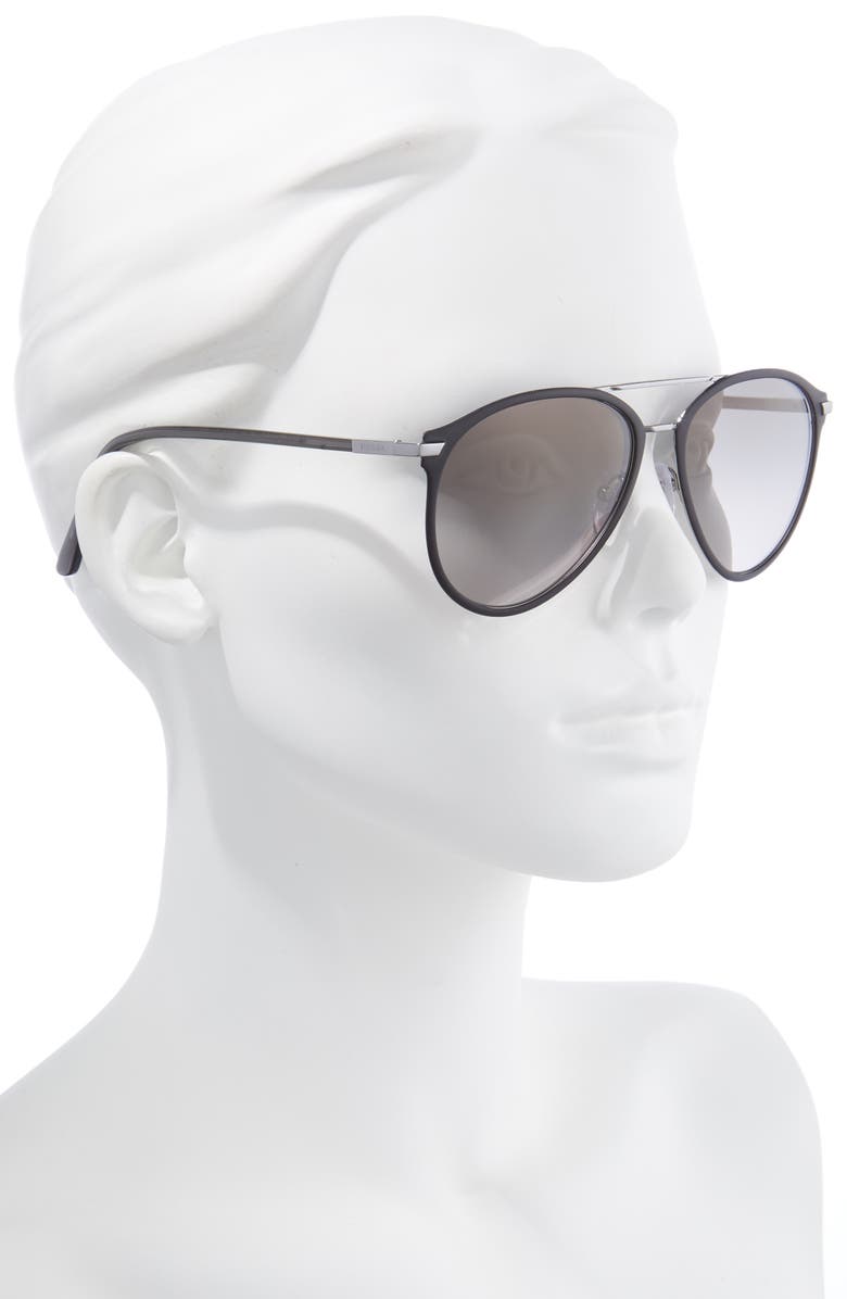 Prada 59mm Polarized Aviator Sunglasses, Alternate, color,