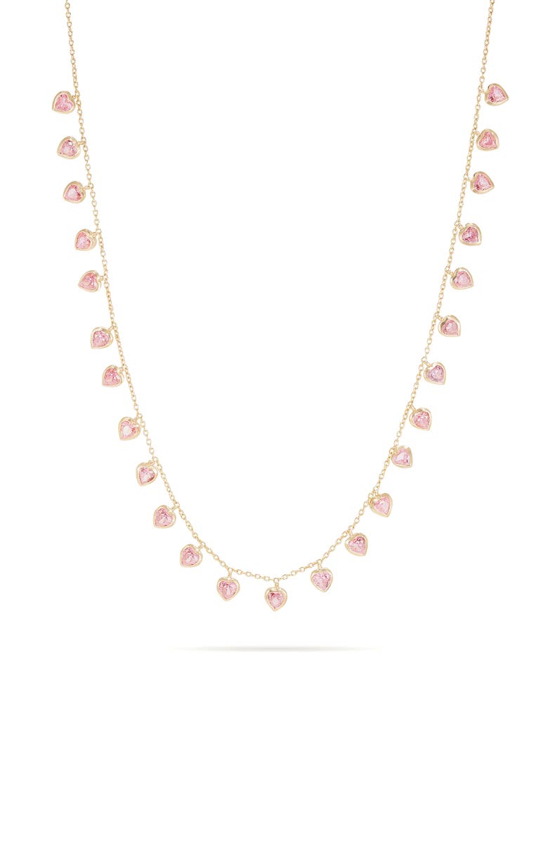 Dean Davidson Cherie Heart Charm Necklace, Main, color, Pink