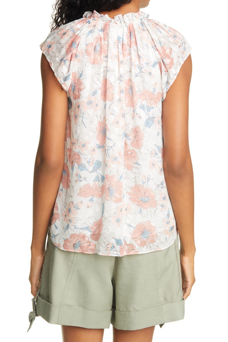 Amelie Fleur Top, Alternate, color, SNOW COMBO