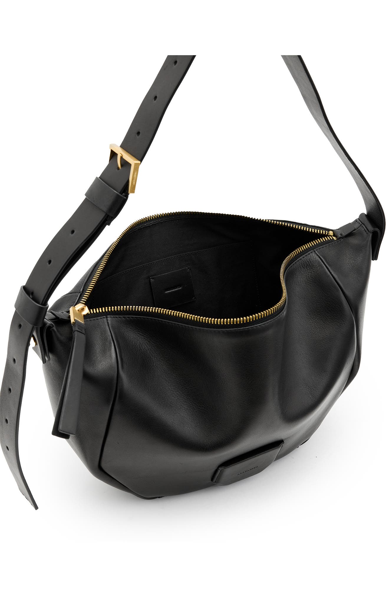AllSaints Madea Leather Shoulder Bag, Alternate, color, 