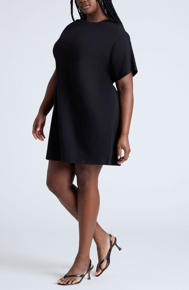 ELOQUII Cotton Jersey T-Shirt Dress, Alternate, color, 